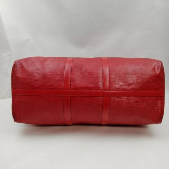Louis Vuitton Red Epi Boston Bag Keepall 50 - Picture 5 of 10